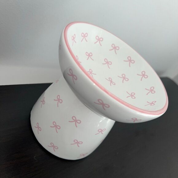 Kawaii Elevated Stoneware Ceramic Cat Bowl Set - Picture 2 of 9